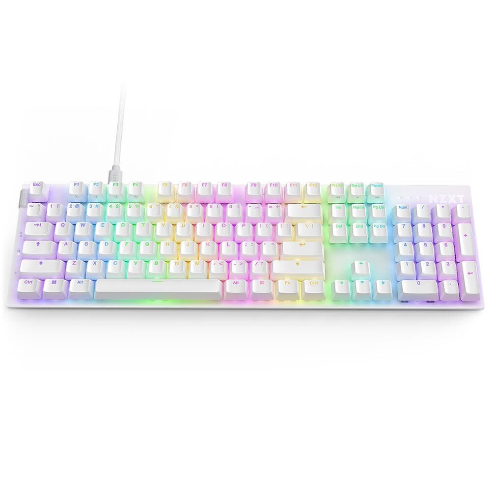 Teclado Óptico Gamer ( Balão.info) Function 2 Full Size, RBG, USB-C, Layout US, Branco - KB-001NW-US - view 10