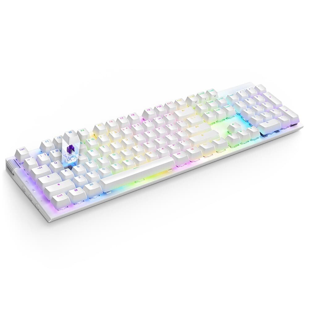 Teclado Óptico Gamer ( Balão.info) Function 2 Full Size, RBG, USB-C, Layout US, Branco - KB-001NW-US - view 12
