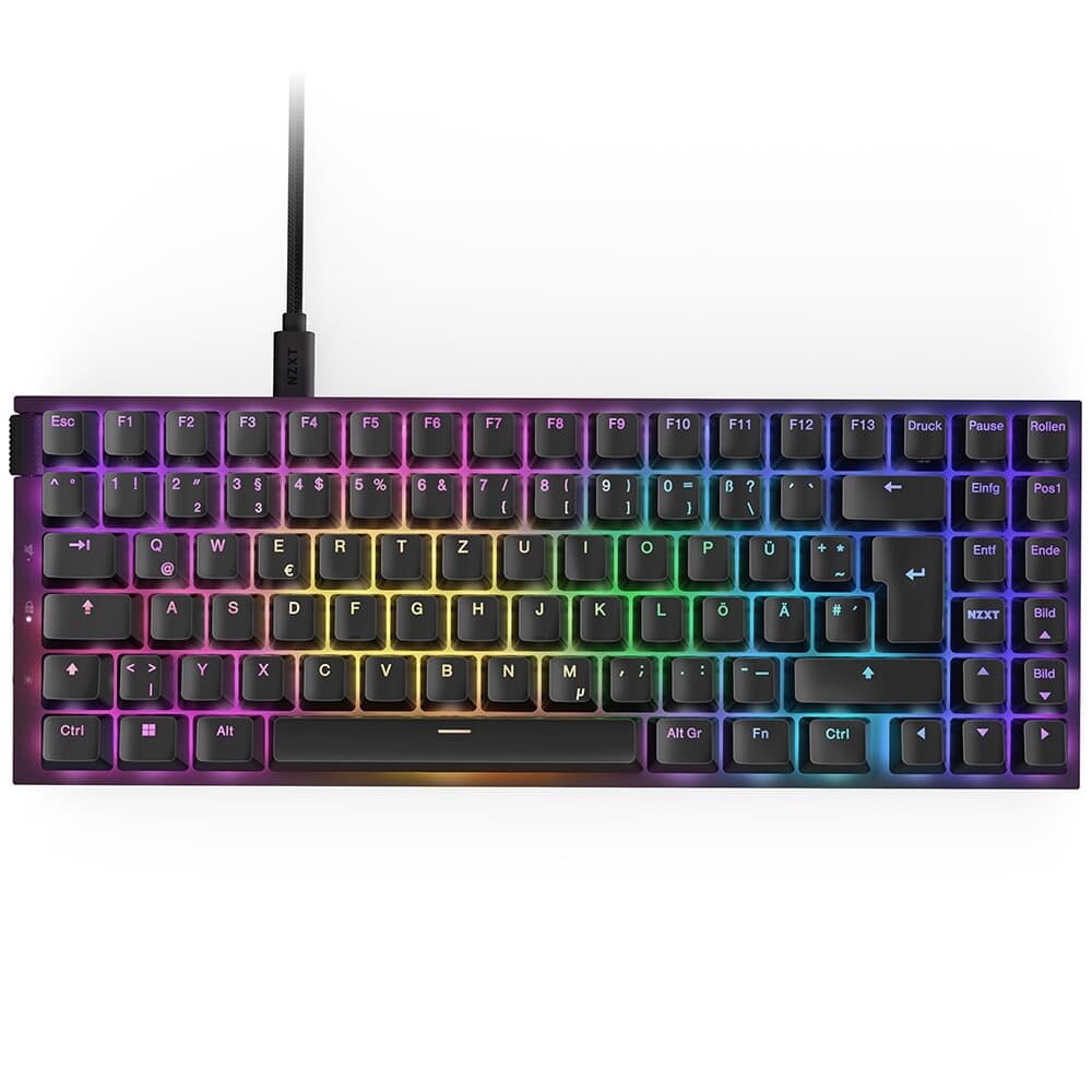 Teclado Óptico Gamer NZXT Function 2 MiniTKL, RGB, USB-C, Layout US, Preto - KB-002NB-US Teclado Óptico Gamer NZXT Function 2 MiniTKL, RGB, USB-C, Layout US, Preto - KB-002NB-US