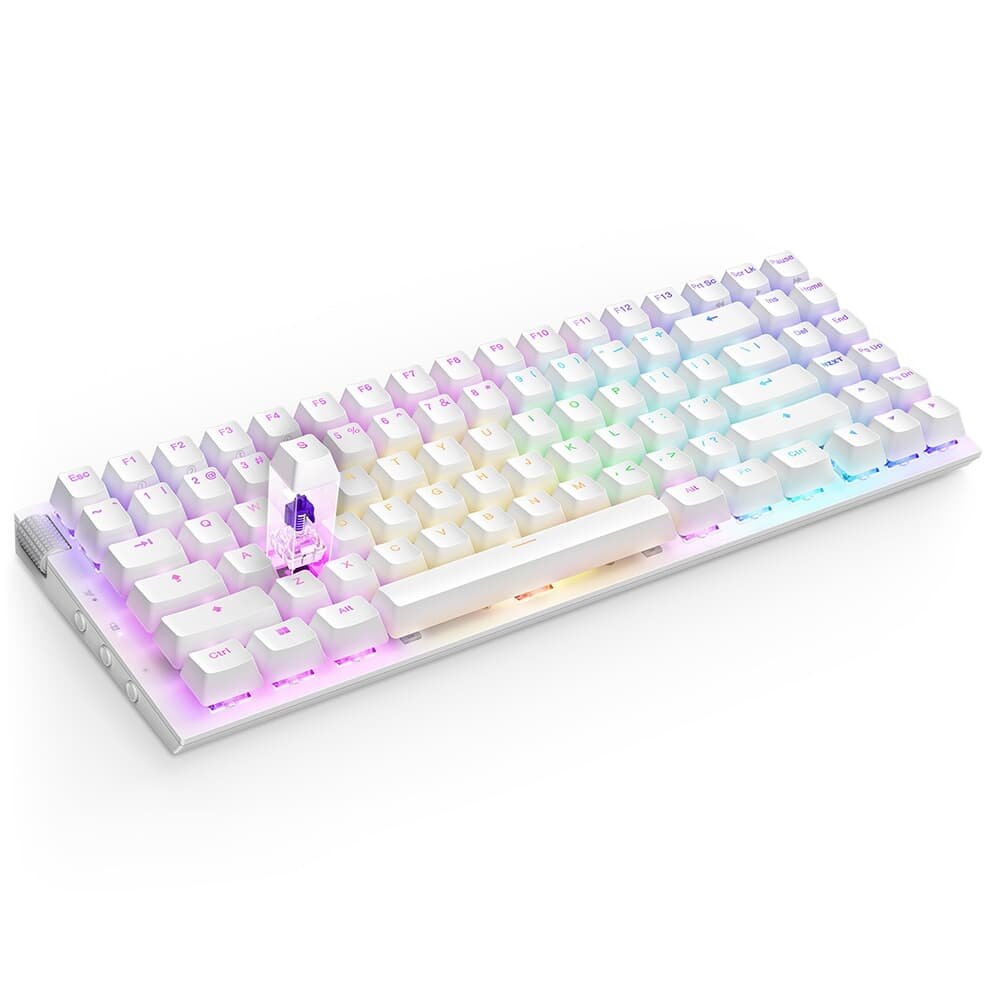 Teclado Óptico Gamer ( Balão.info) Function 2 MiniTKL, RGB, USB-C, Layout US, Branco - KB-002NW-US - view 3