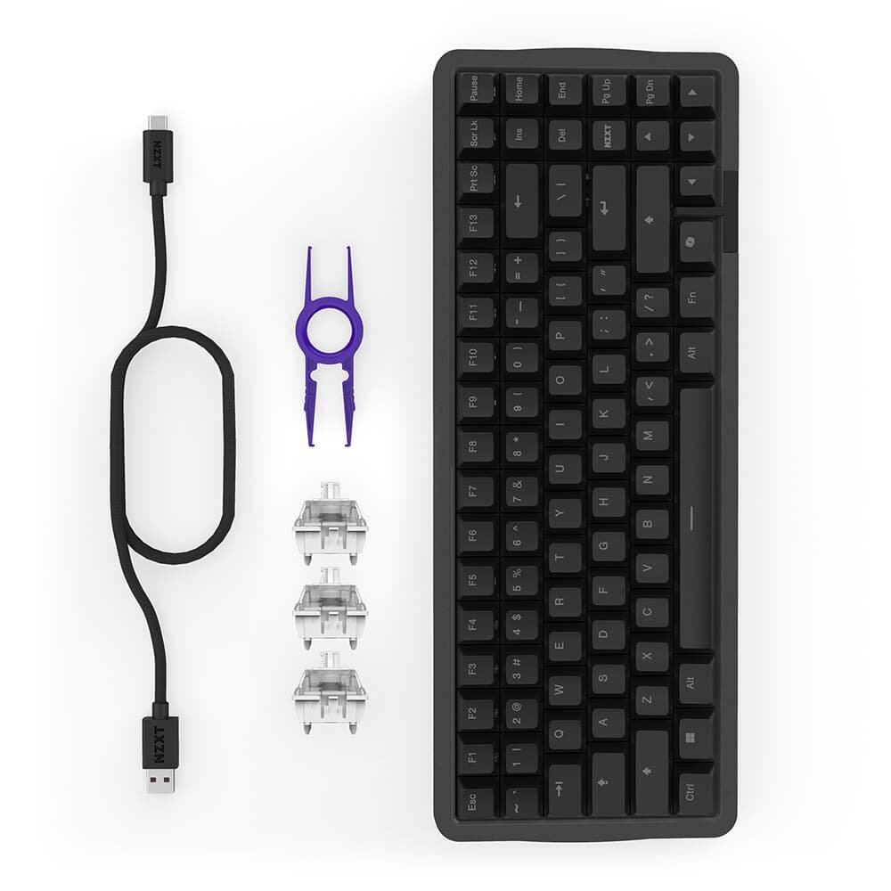 Imagem 15 de 18 do produto Teclado Magnético Gamer Sem Fio NZXT Function Elite MiniTKL, RGB, USB-C Removível, Preto - KB-101NB-US
