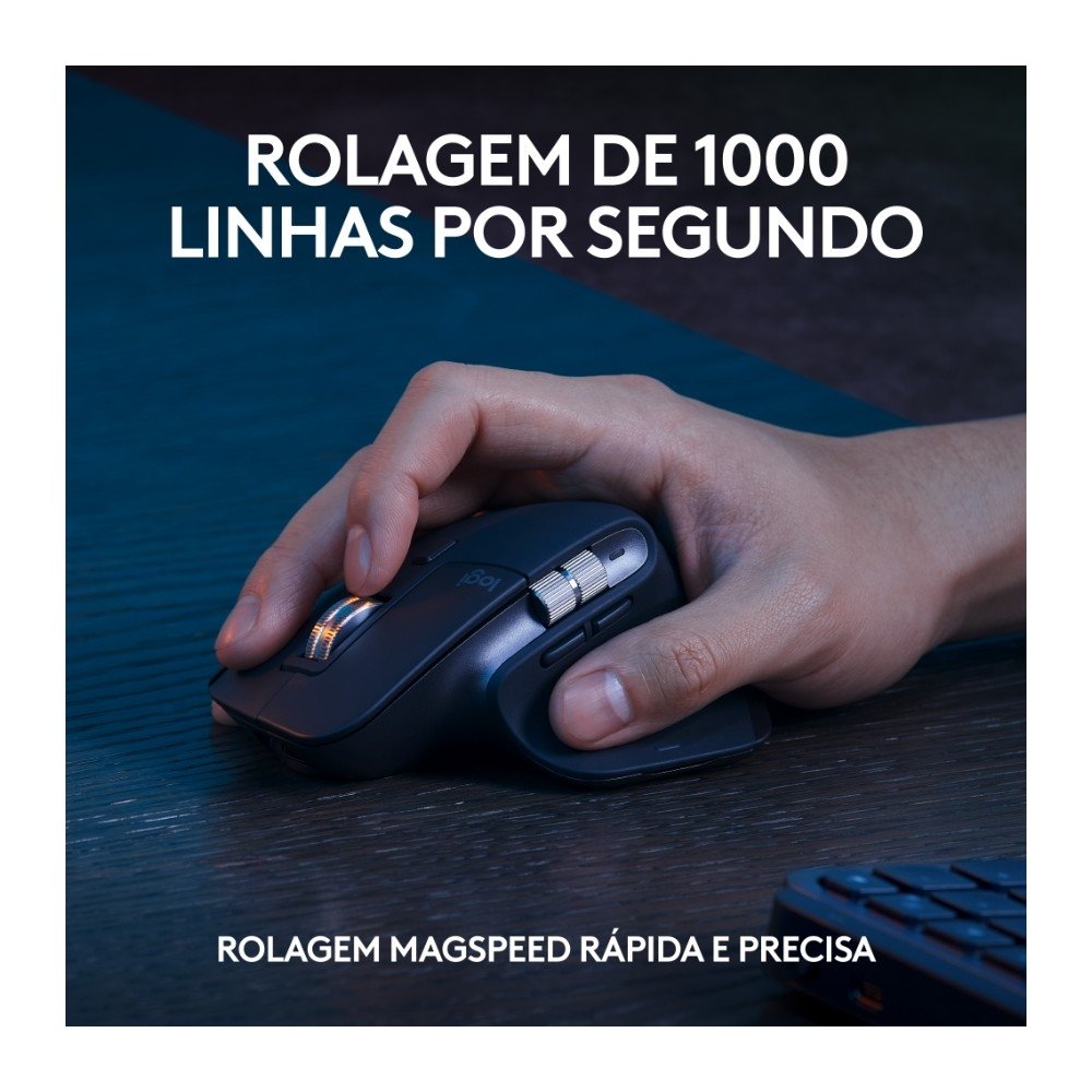 Kit Teclado e Mouse Sem Fio ( Balão.info) S, Bluetooth ou Receptor Logi Bolt, com Apoio para as Mãos, Grafite - 920-( Balão.info - foto 4