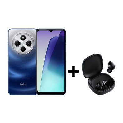 "Kit Smartphone Xiaomi Redmi 14c Br, 256GB, 4+4GB RAM Virtual, Octa Core, Tela 6.88"", Azul + Fone Bluetooth Xiaomi - CMB401AZU-F"