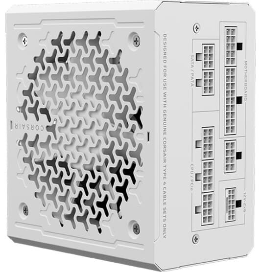 Imagem 6 de 8 do produto Fonte CORSAIR RMe Series RM1000e 2025, 1000W, Full Modular, Cybenetics Gold, ATX, Branco - CP-9020294-BR