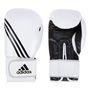 Luva Adidas Training Boxing  3 Listras 12OZ Branco e Preto ADIBT02R-12BP