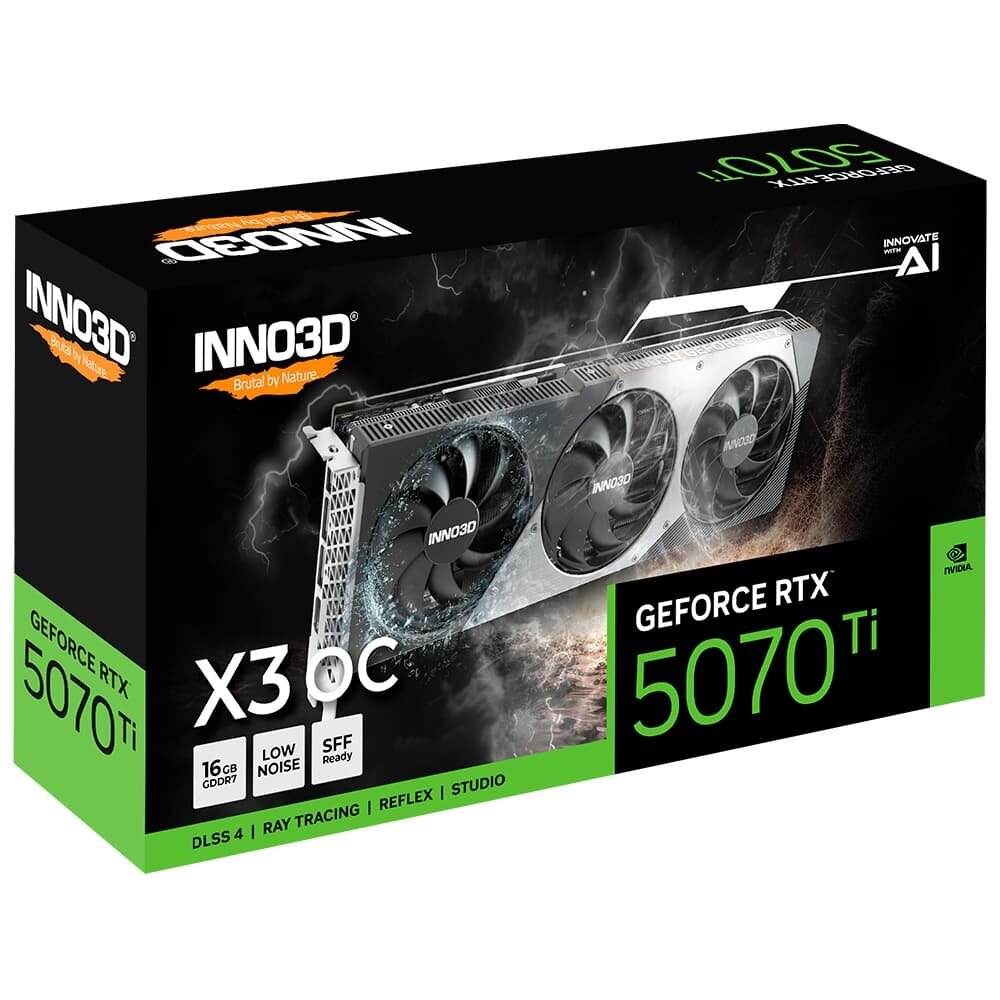 Placa de Vídeo Inno3D RTX 5070 Ti X3 OC NVIDIA Geforce, 16GB, GDDR7, 256bits, DLSS 4 - N507T3-16D7X-176068N - view 4