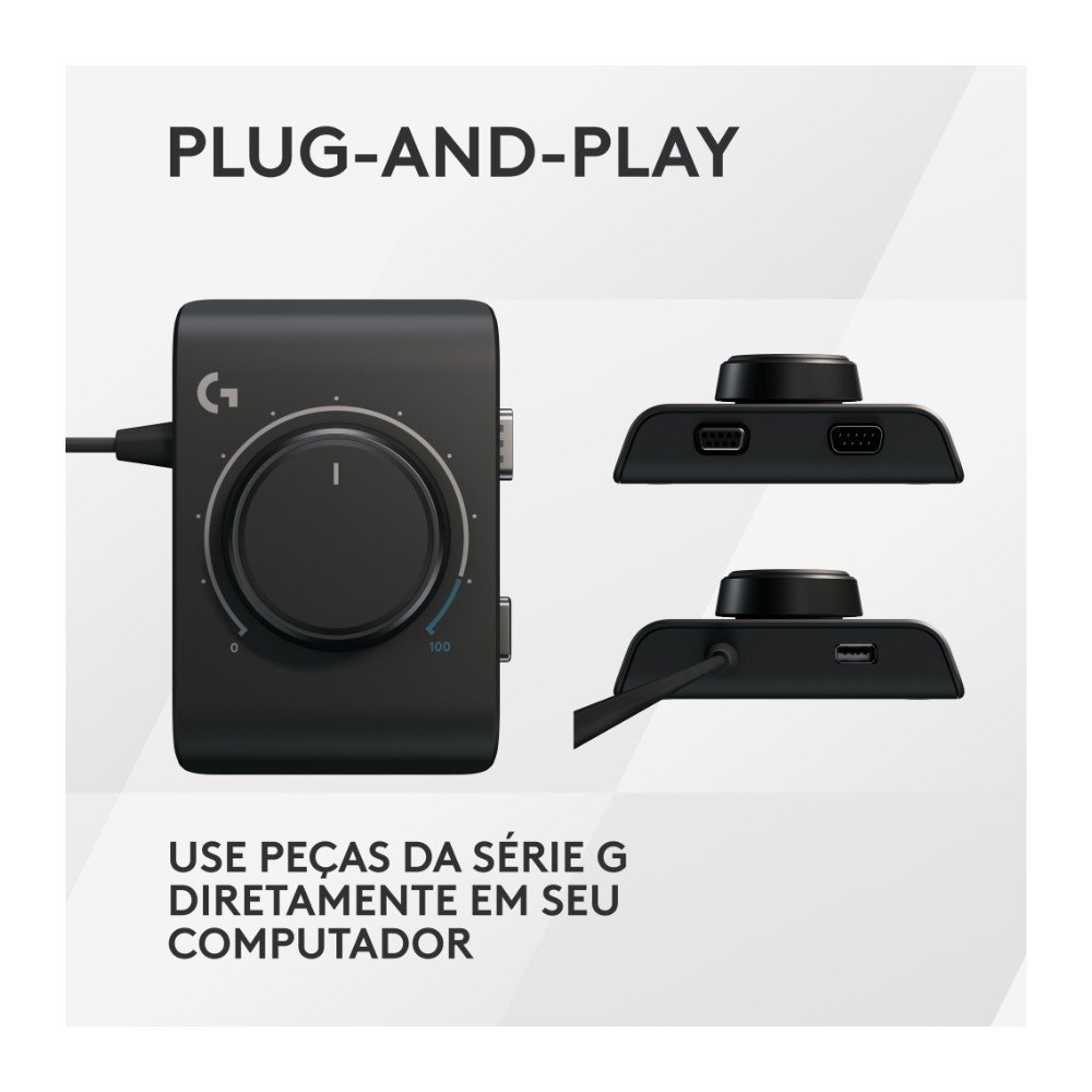Adaptador de corrida Logitech G RACING ADAPTER para G29, G920, G923, PRO Wheel, Pedais e Câmbio - PlayStation, Xbox X/S e PC - 943-000435
