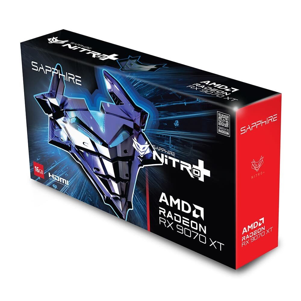 Placa de Vídeo Sapphire NITRO+ RX 9070 XT GAMING OC AMD Radeon, 16GB, GDDR6, Dual HDMI, Dual DP, RDNA 4 - 11348-01-20G 12