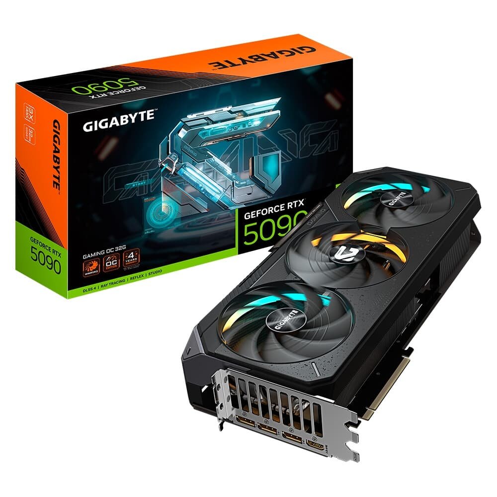 Placa de Vídeo RTX 5090 GAMING OC 32G Gigabyte NVIDIA GeForce, 32GB GDDR7, 512bits, RGB, DLSS, Ray Tracing - GV-N5090GAMING OC-32GD Placa de Vídeo RTX 5090 GAMING OC 32G Gigabyte NVIDIA GeForce, 32GB GDDR7, 512bits, RGB, DLSS, Ray Tracing - GV-N5090GAMING OC-32GD