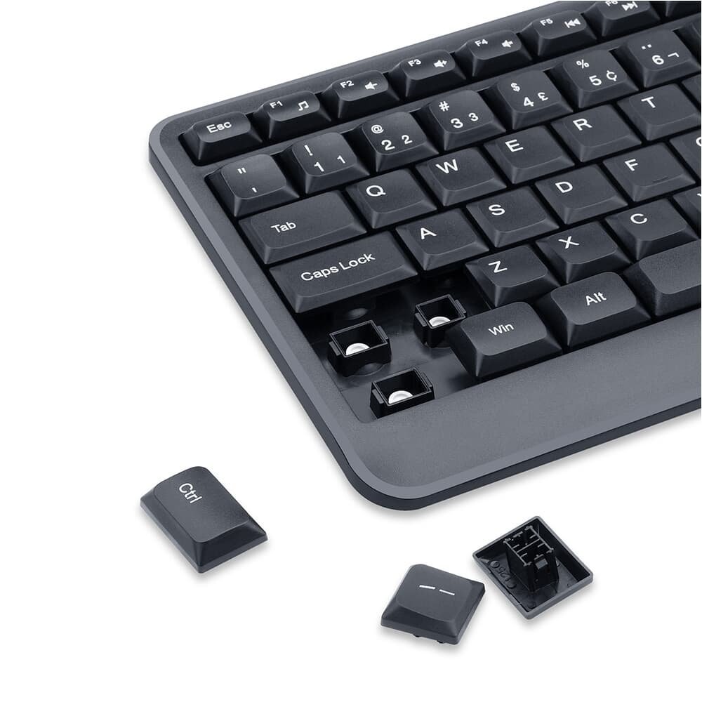 Teclado Office Redragon Membrana, Full Size, ABNT2, Preto - BK-7092 PT - view 7