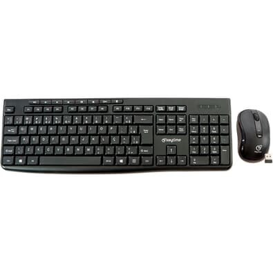 Kit Teclado e Mouse Sem Fio Keytime Smathink, Membrana, Full Size, ABNT2, 1600DPI, Preto - KYT00014