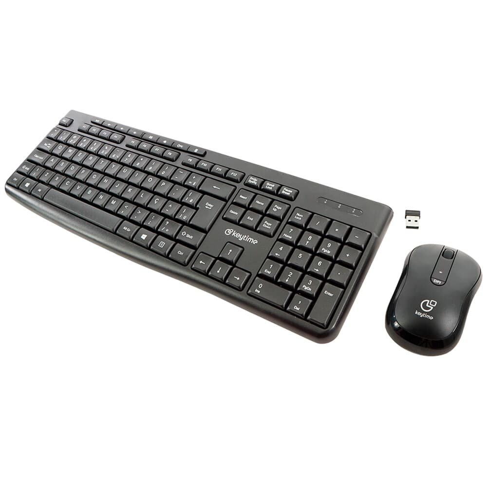 Kit Teclado e Mouse Sem Fio Keytime Smathink, Membrana, Full Size, ( Balão.info), 1600DPI, Preto - ( Balão.info - foto 3