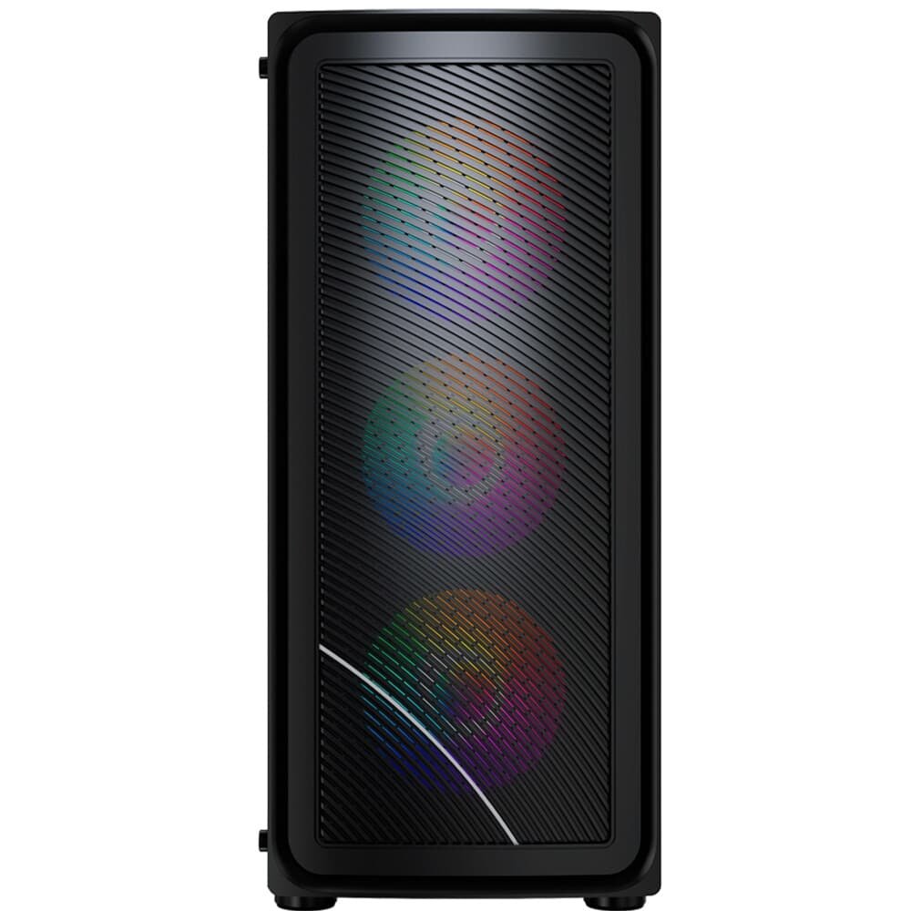 Gabinete Kalkan Joturn, RGB, Mid Tower, Lateral em Vidro, 4X Fans ARGB, Preto - ( Balão.info - view 2