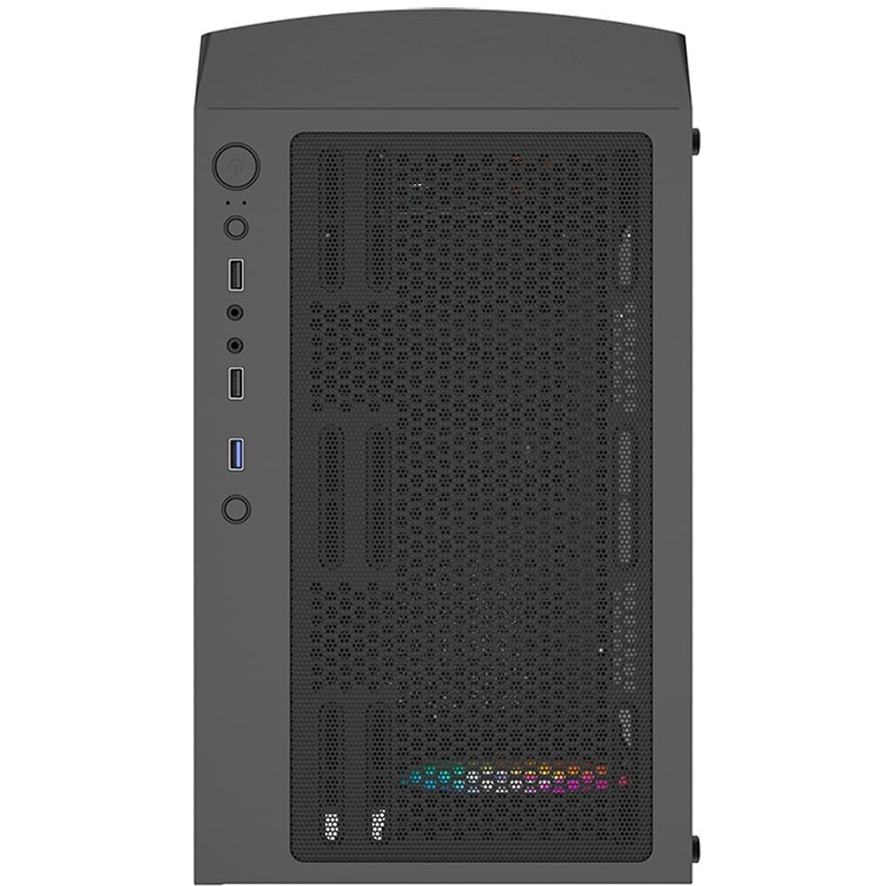 Gabinete Kalkan Joturn, RGB, Mid Tower, Lateral em Vidro, 4X Fans ARGB, Preto - ( Balão.info - view 5