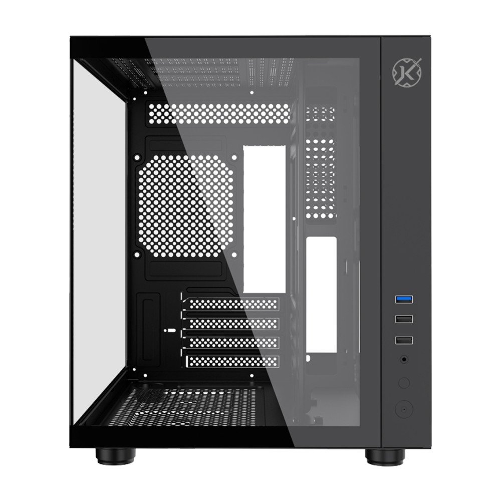 Gabinete Gamer Kalkan Midgard, Mid Tower, Micro-ATX, Lateral em Vidro Temperado, Sem FANs, Preto - KLK00039 - view 2