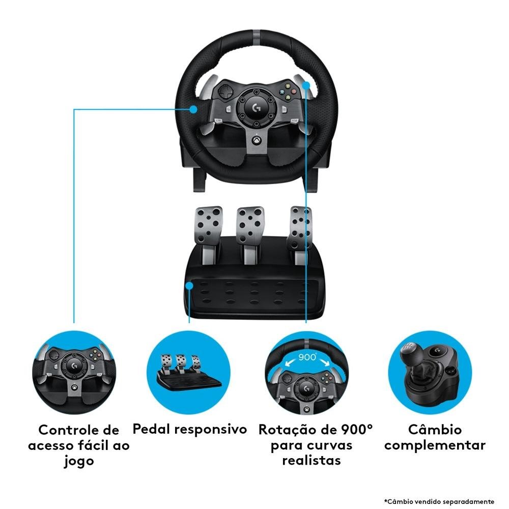Volante Logitech G920 Driving Force | KaBuM! Volante Logitech G920 Driving Force | KaBuM!