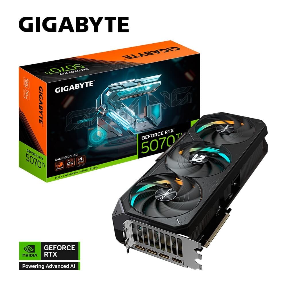 Imagem 11 de 11 do produto Placa de Vídeo Gigabyte RTX 5070 Ti GAMING OC 16G NVIDIA GeForce, 16GB GDDR7, 256bits, RGB, DLSS, Ray Tracing - 9VN507TGO-00-G10