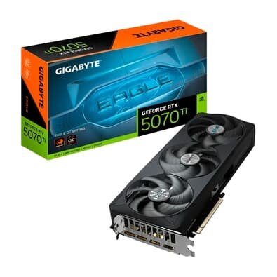 Gigabyte RTX 5070 Ti EAGLE OC SFF 16G NVIDIA GeForce, 16GB GDDR7, 256bits, RGB, DLSS, Ray Tracing - 9VN507TEO-00-G10