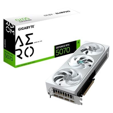  Gigabyte RTX 5070 AERO 12G NVIDIA GeForce, 12GB GDDR7, 192bits, RGB, DLSS, Ray Tracing - 9VN5070AO-00-G10
