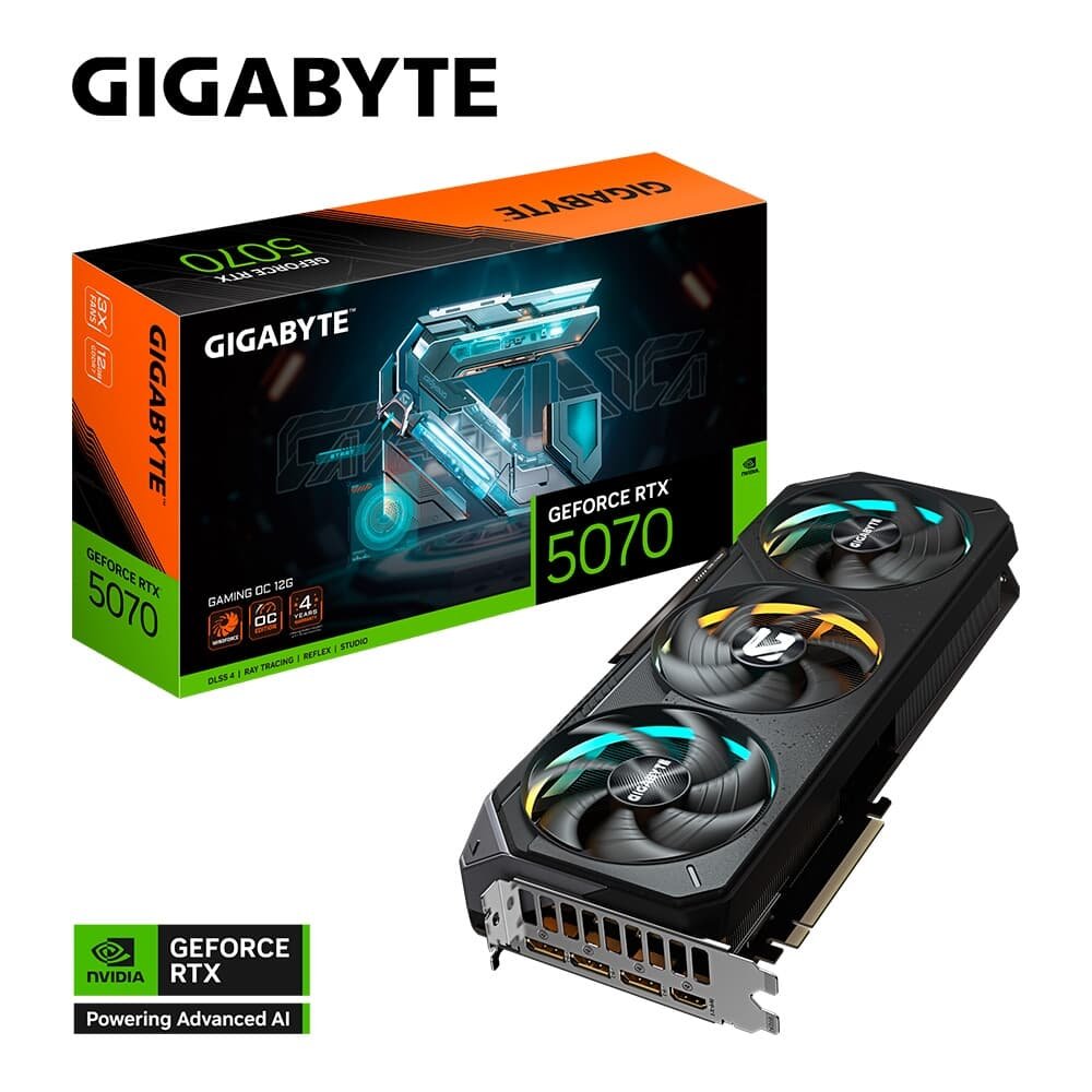 Placa de Vídeo Gigabyte RTX 5070 GAMING OC 12G NVIDIA GeForce, 12GB GDDR7, 192bits, RGB, DLSS, Ray Tracing - 9VN5070GO-00-G10 - view 12