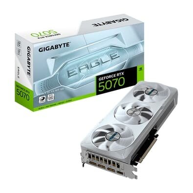  Gigabyte RTX 5070 EAGLE OC ICE SFF 12G NVIDIA GeForce, 12GB GDDR7, 192bits, RGB, DLSS, Ray Tracing - 9VN5070EOI-00-G10
