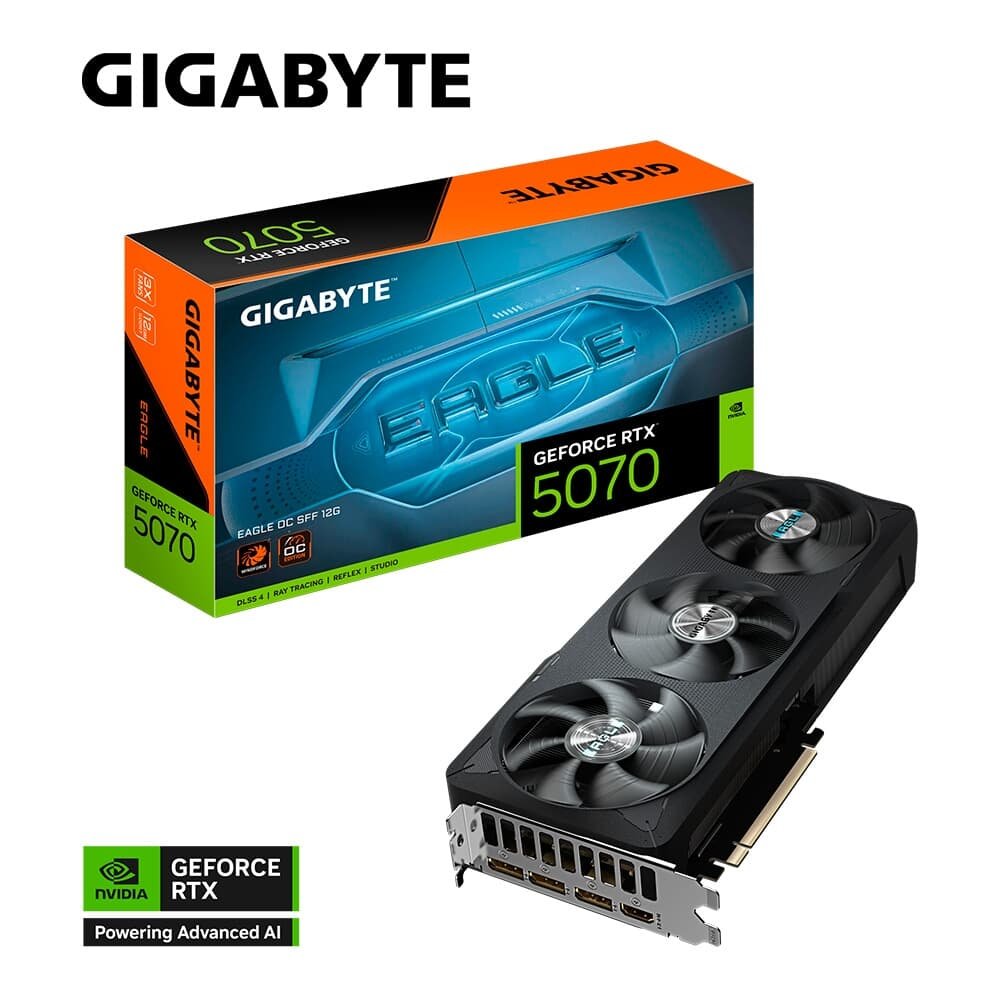 Placa de Vídeo Gigabyte RTX 5070 EAGLE OC SFF 12G NVIDIA GeForce, 12GB GDDR7, 192bits, RGB, DLSS, Ray Tracing - 9VN5070EO-00-G10 - view 11