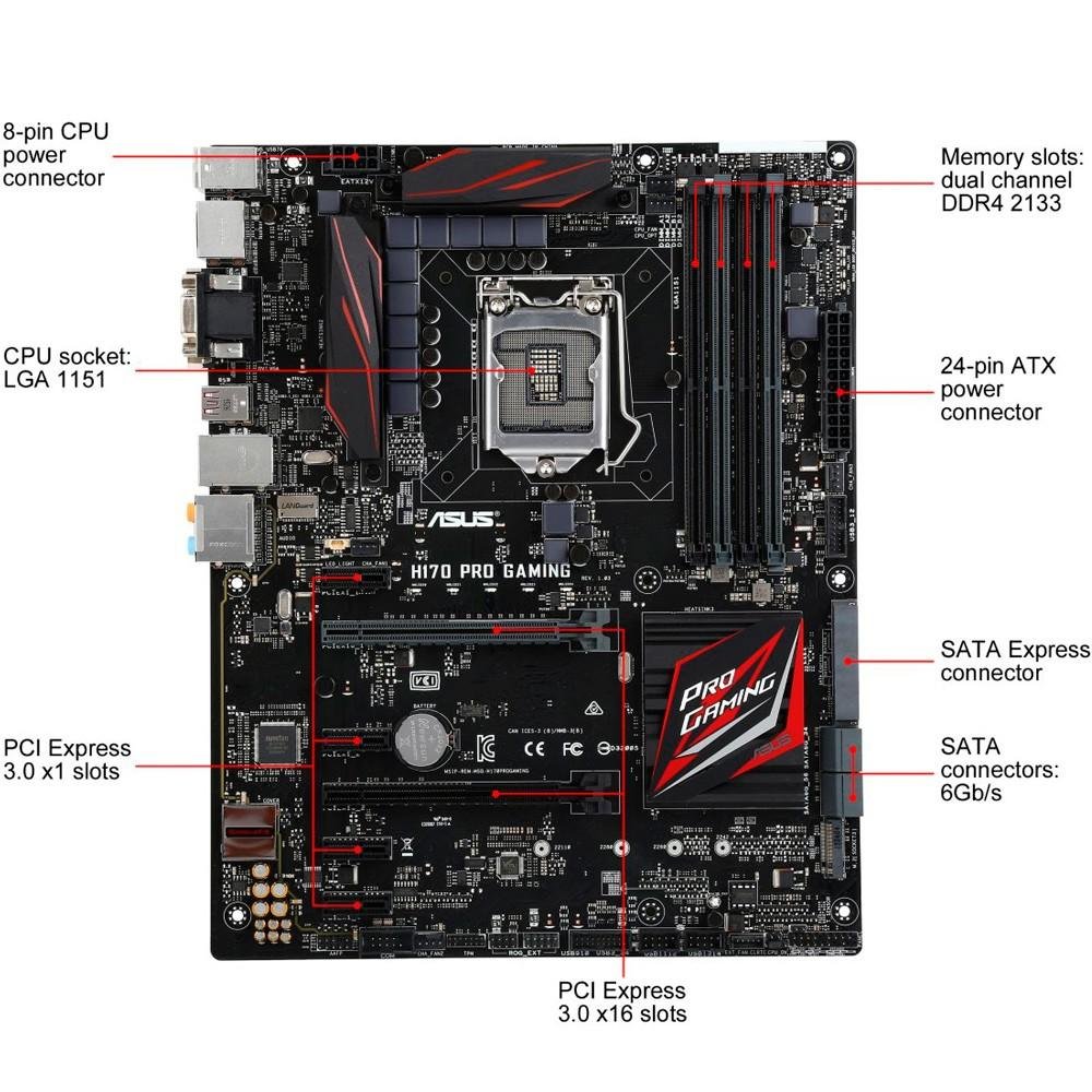 ASUS H170 PRO GAMING＋Core i7 6700＋AK400 Review] ASUS H170 Pro Gaming – Lock Gamer Hardware