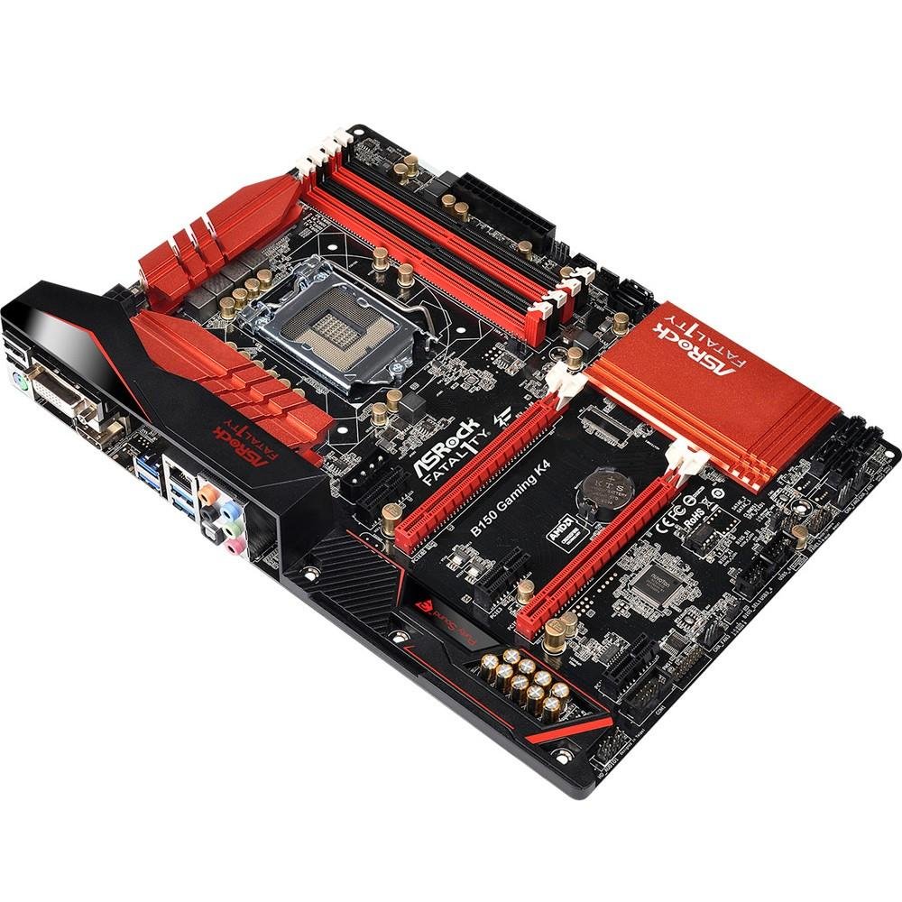 Placa-Mãe ASRock p/ Intel LGA 1151  ATX Fatal1ty B150 GAMING K4 DVI-D, HDMI, 6 x USB 3.0