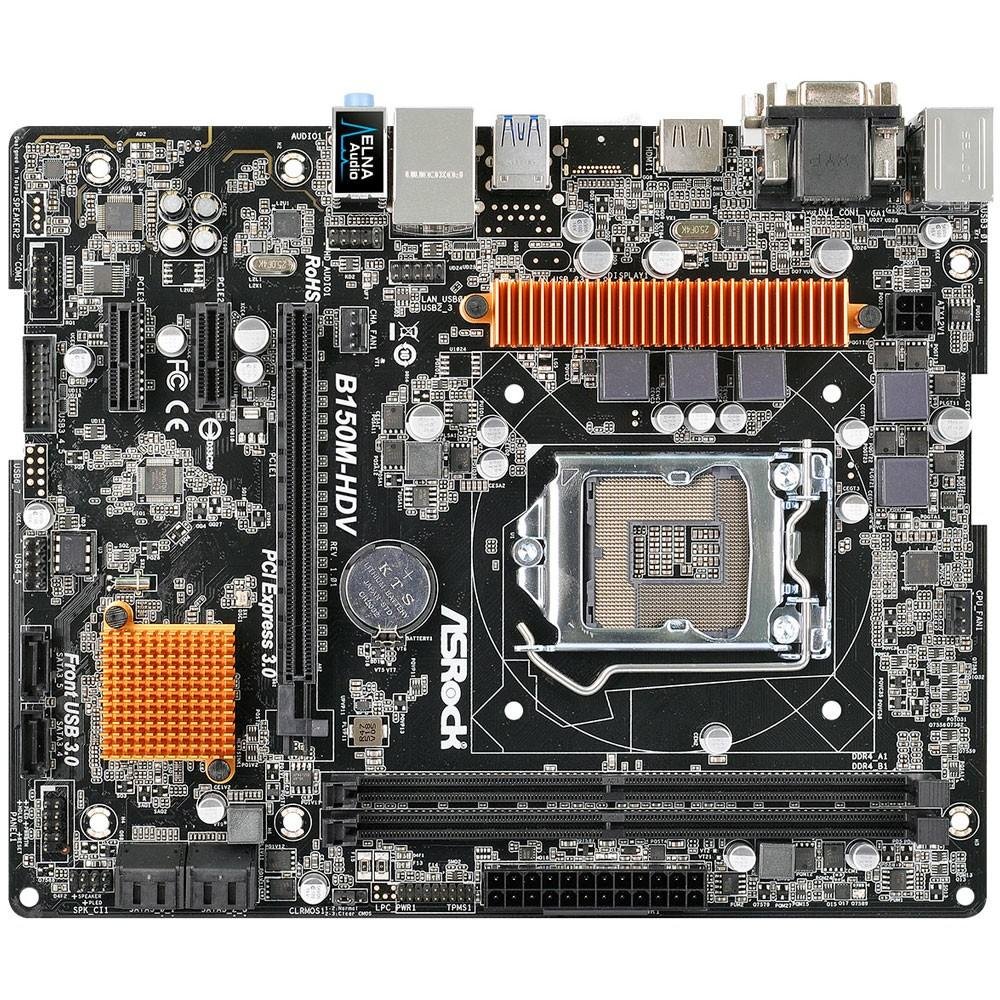 Placa-Mãe ASRock B150M-HDV, Intel LGA 1151, mATX , DDR4
