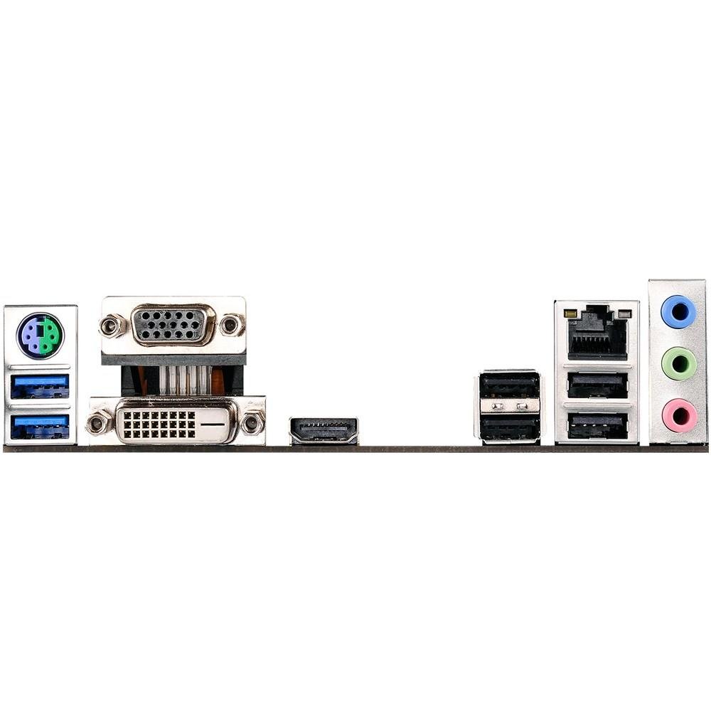 Imagem 2 de 5 do produto Placa-Mãe ASRock p/ Intel LGA 1151 mATX H110M COMBO-G Suporta DDR3 ou DDR4, D-Sub, DVI-D, HDMI, 4 x USB 3.0