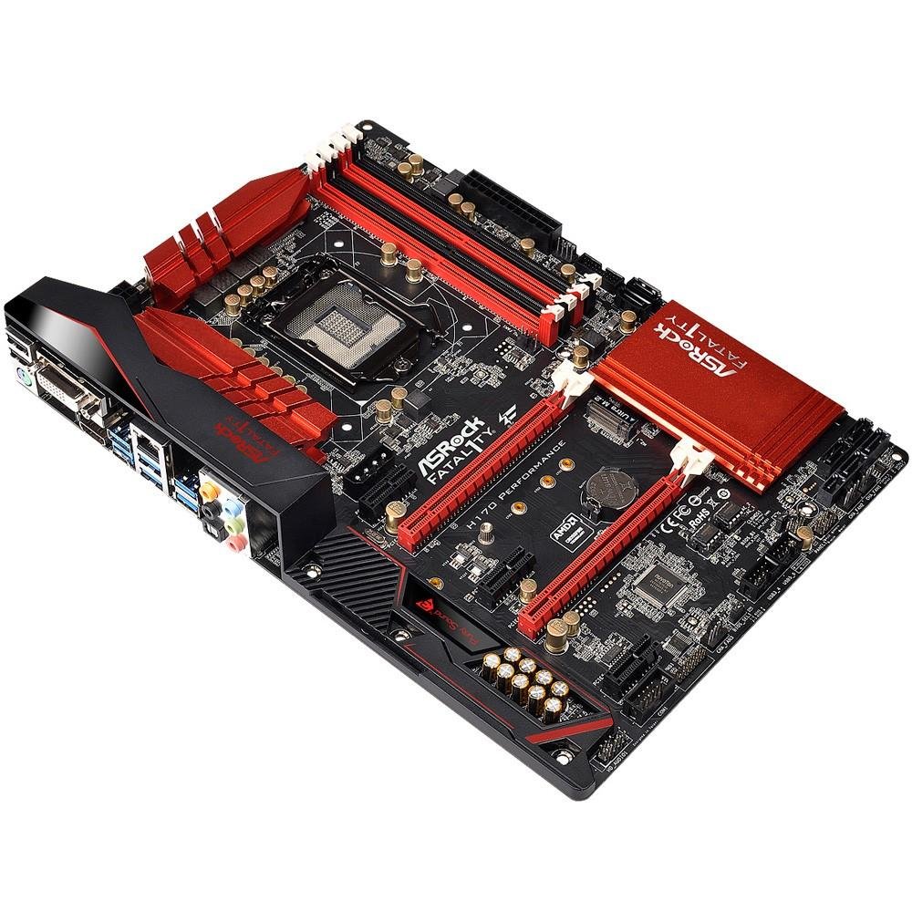 Placa-Mãe ASRock p/ Intel LGA 1151 ATX Fatal1ty H170 Performance Ultra M.2, DVI-D, HDMI, 8 x USB 3.0
