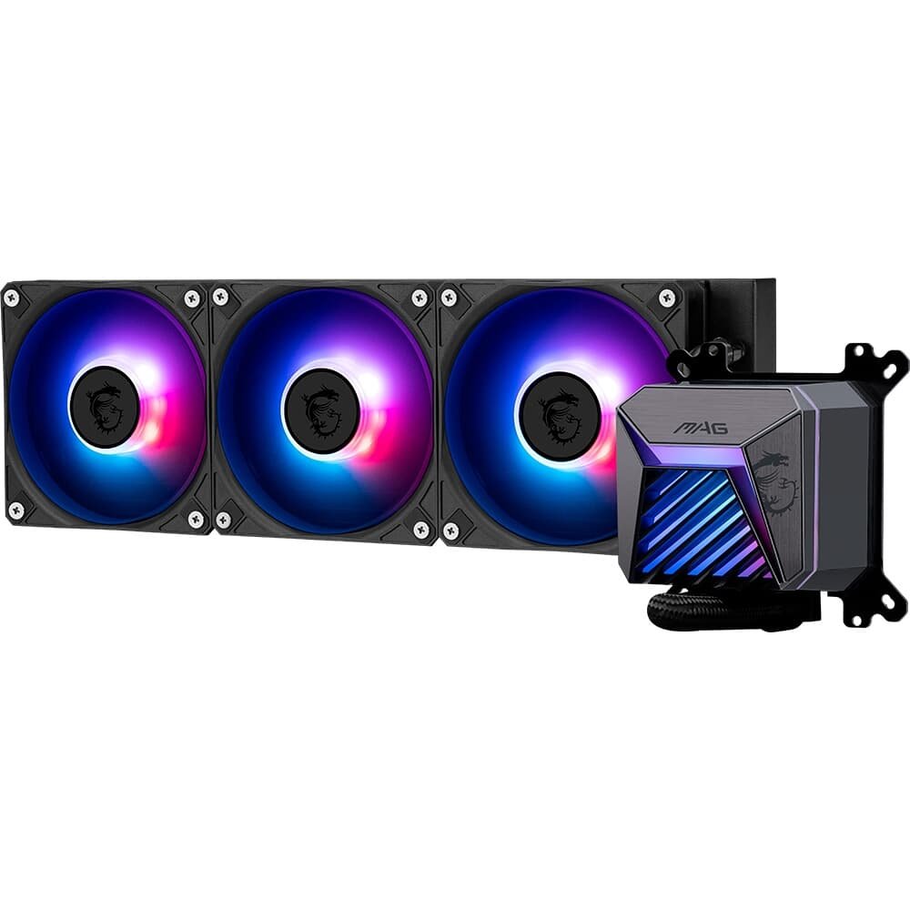 Imagem 2 de 6 do produto Water Cooler MSI MAG Coreliquid A15, ARGB, 360mm, Intel e AMD, Preto - CLA15360