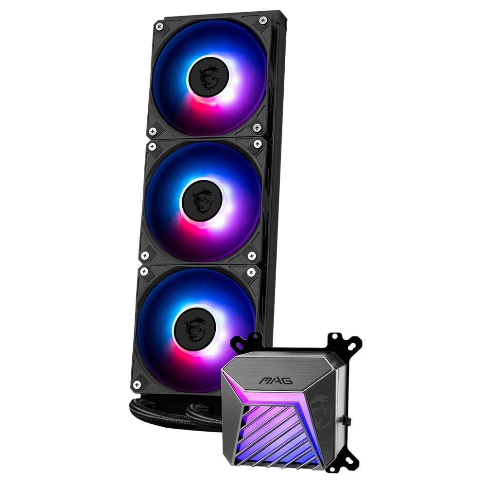 Imagem 6 de 6 do produto Water Cooler MSI MAG Coreliquid A15, ARGB, 360mm, Intel e AMD, Preto - CLA15360