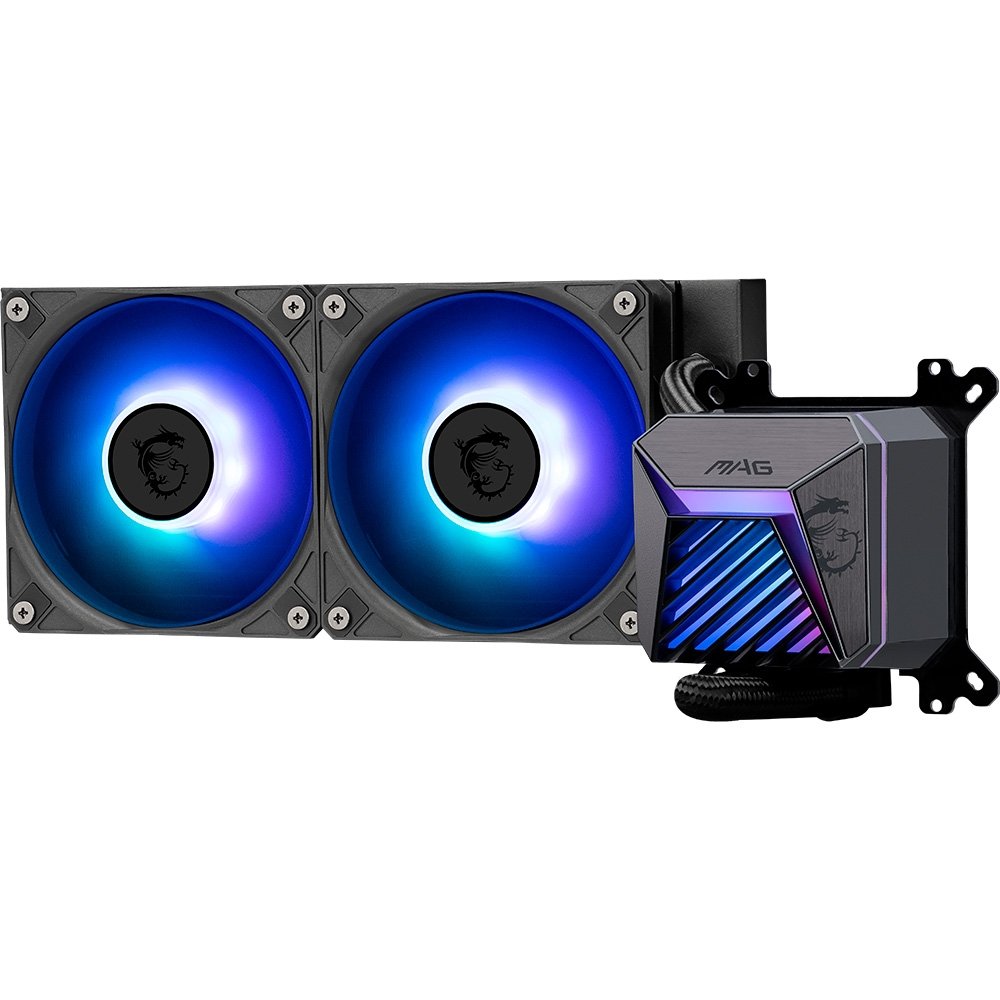 Imagem 2 de 9 do produto Water Cooler MSI MAG Coreliquid A15, ARGB, 240mm, Intel e AMD, Preto - CLA15240