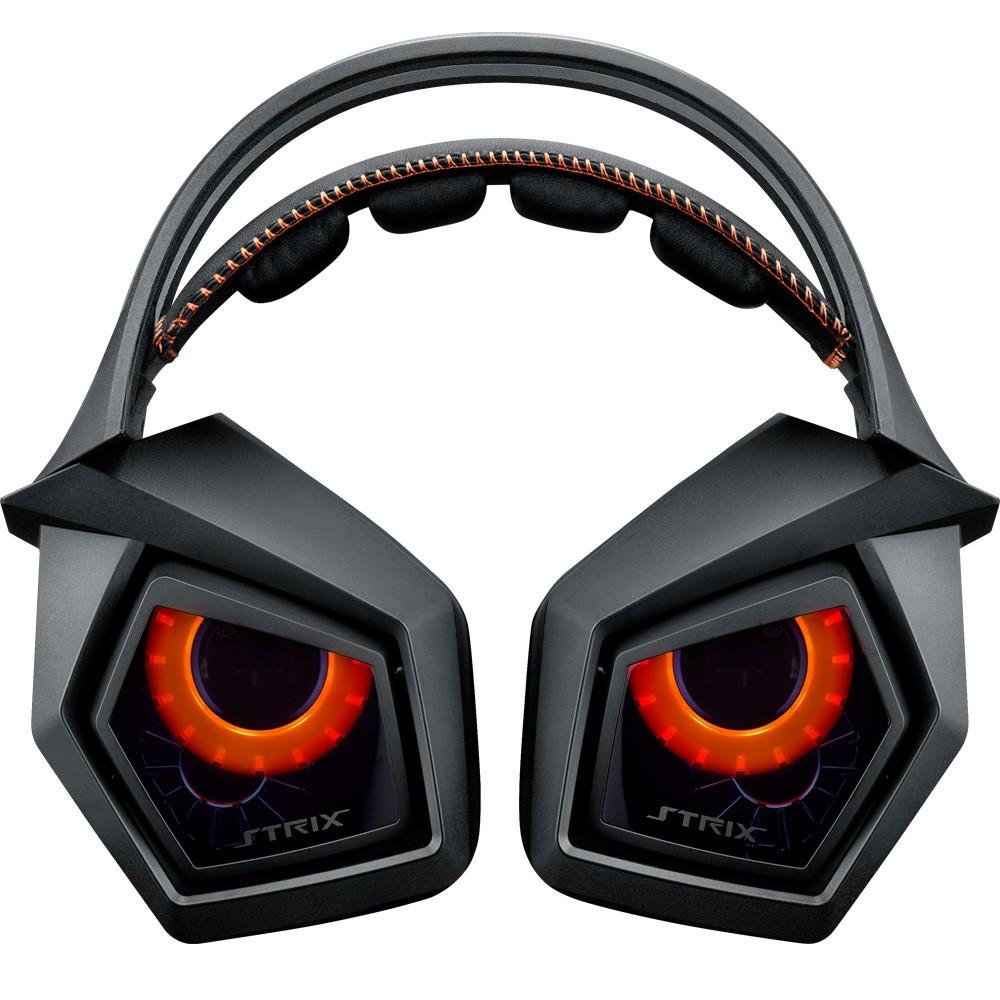 Imagem 2 de 6 do produto Headset Gamer Asus STRIX 7.1 Dobrável Com Iluminação lateral e Controle Individual