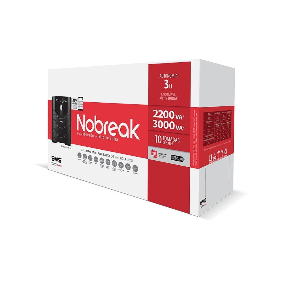 Nobreak SMS 2200VA Power Vision NG, Entrada Bivolt, Saída 115V - ( Balão.info