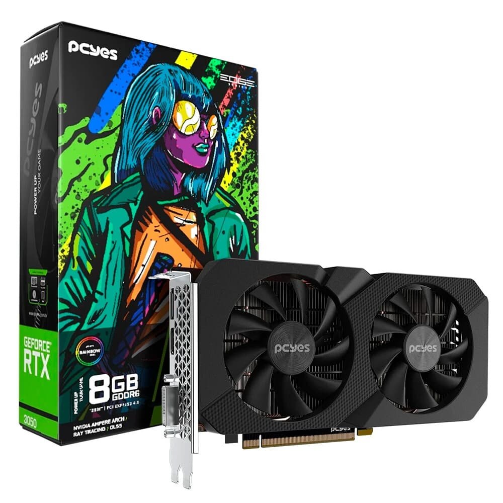 Placa De Vídeo Pcyes Projeto Edge GPU RTX 3050 NVIDIA Geforce, 8GB, GDDR6, 128Bit - PVRTX30508BLPE 4