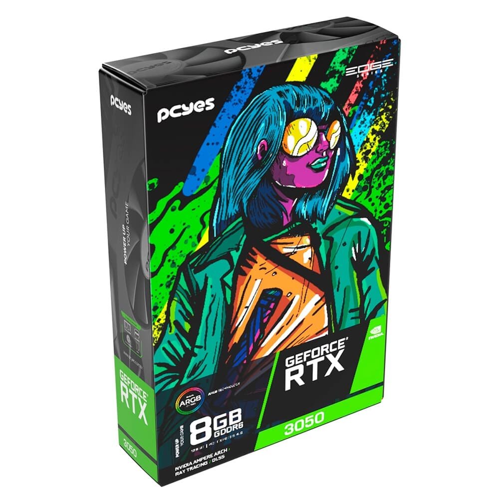 Placa De Vídeo Pcyes Projeto Edge GPU RTX 3050 NVIDIA Geforce, 8GB, GDDR6, 128Bit, Branco - PVRTX30508WTPE 15