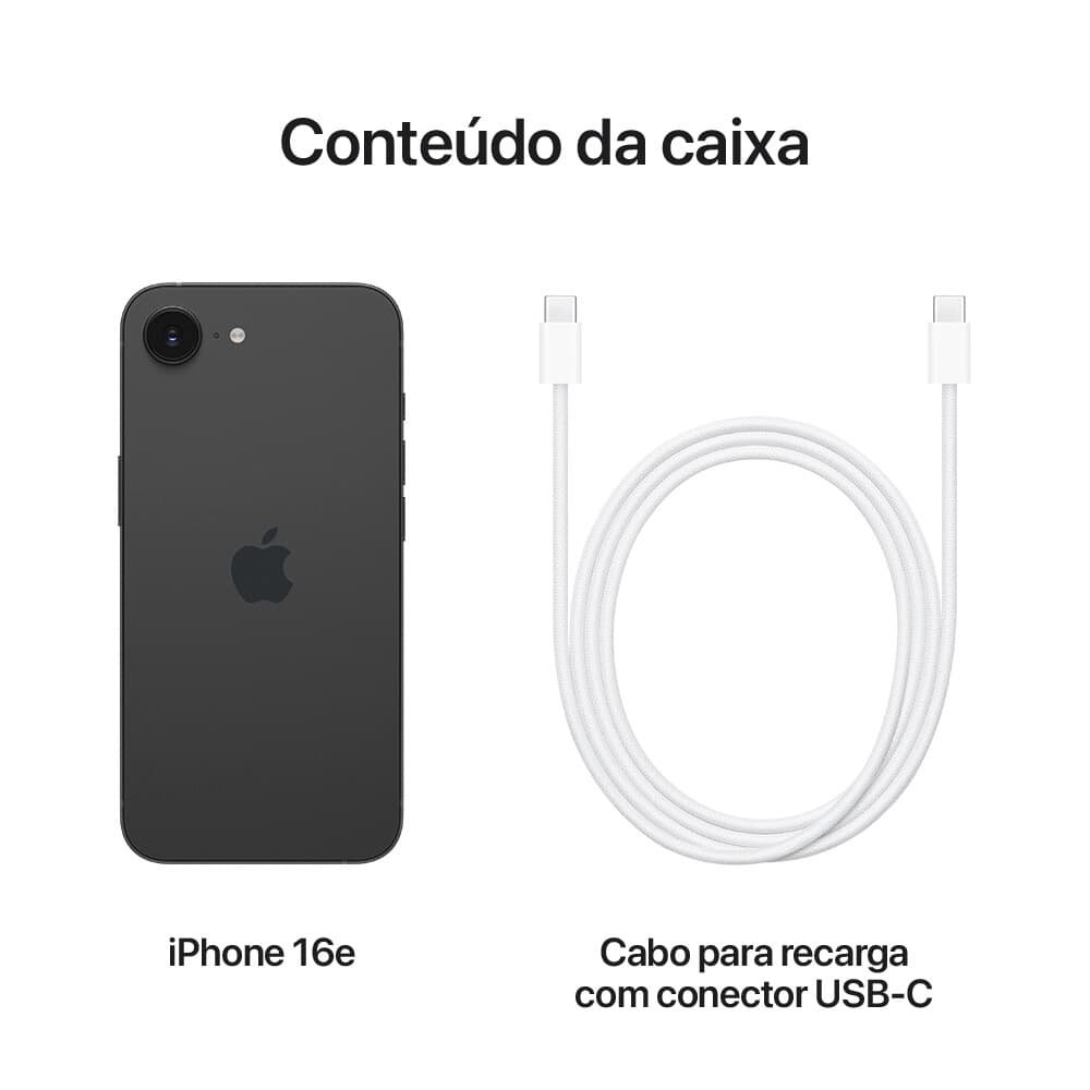 "iPhone 16E Apple 256GB, Câmera 48MP, Tela Super Retina XDR 6,1"", Preto" - view 9