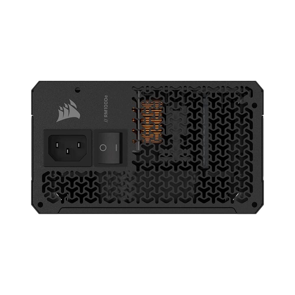 Imagem 6 de 9 do produto Fonte CORSAIR RM1000e, 1000W, Full Modular ATX 3.1 e PCIe 5.1, Eficiência Cybenetics Gold, Baixo ruído, Preto - CP-9020297-BR