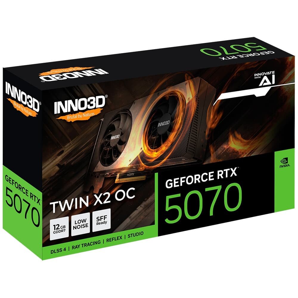 グラフィックボード・グラボ・ビデオカード INNO3D GeForce RTX 5070 TWIN X2 Placa de Vídeo Inno3D RTX 5070 Twin X2 OC | KaBuM!
