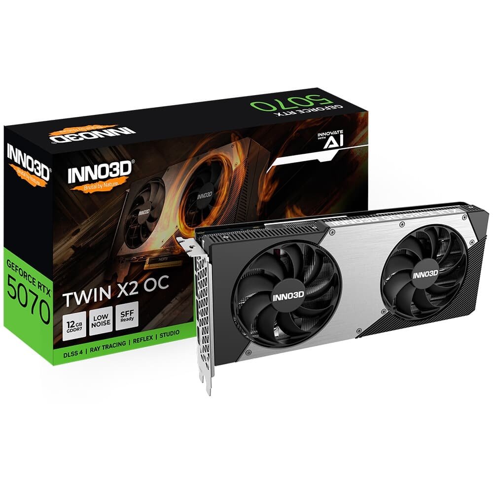 Placa de Vídeo Inno3D RTX 5070 Twin X2 OC | KaBuM!
