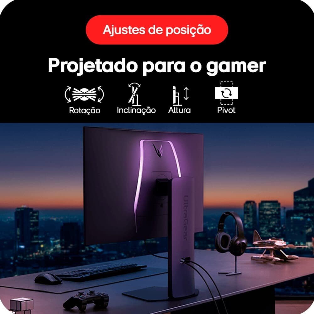 "Monitor Gamer LG UltraGear OLED 32"", 4K, 480Hz, 0.03ms, FreeSync Premium Pro, G-Sync, HDR400, Som Integrado - 32GS95UV" - view 7