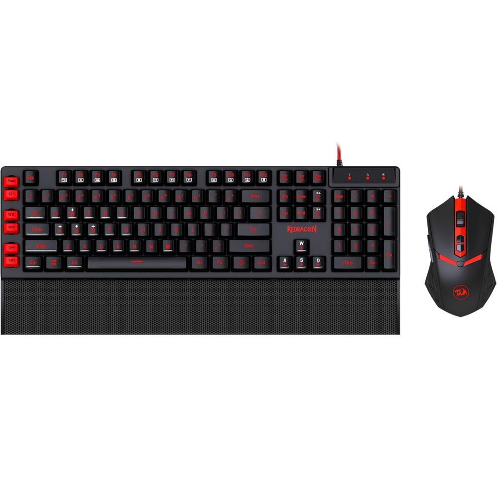 Imagem 6 de 8 do produto Kit Gamer Redragon - Teclado Yaksa, LED + Mouse Nemeanlion, LED - S102