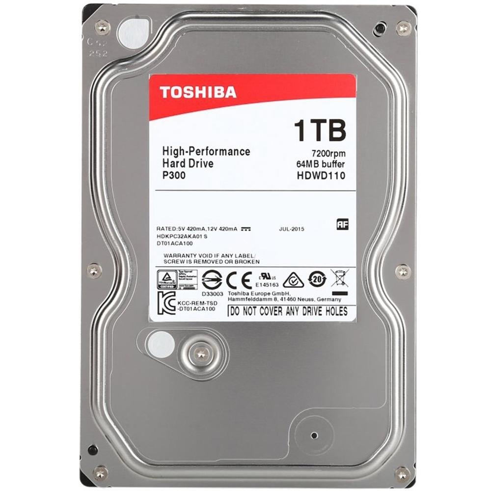 Imagem 2 de 5 do produto HD Toshiba P300, 1TB, 3.5´, SATA - HDWD110XZSTA