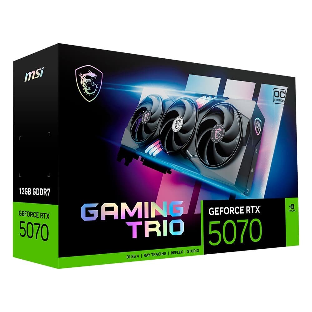 新品　MSI RTX 5070 12G Gaming Trio OC Placa de Vídeo MSI RTX 5070 12G GAMING | KaBuM!