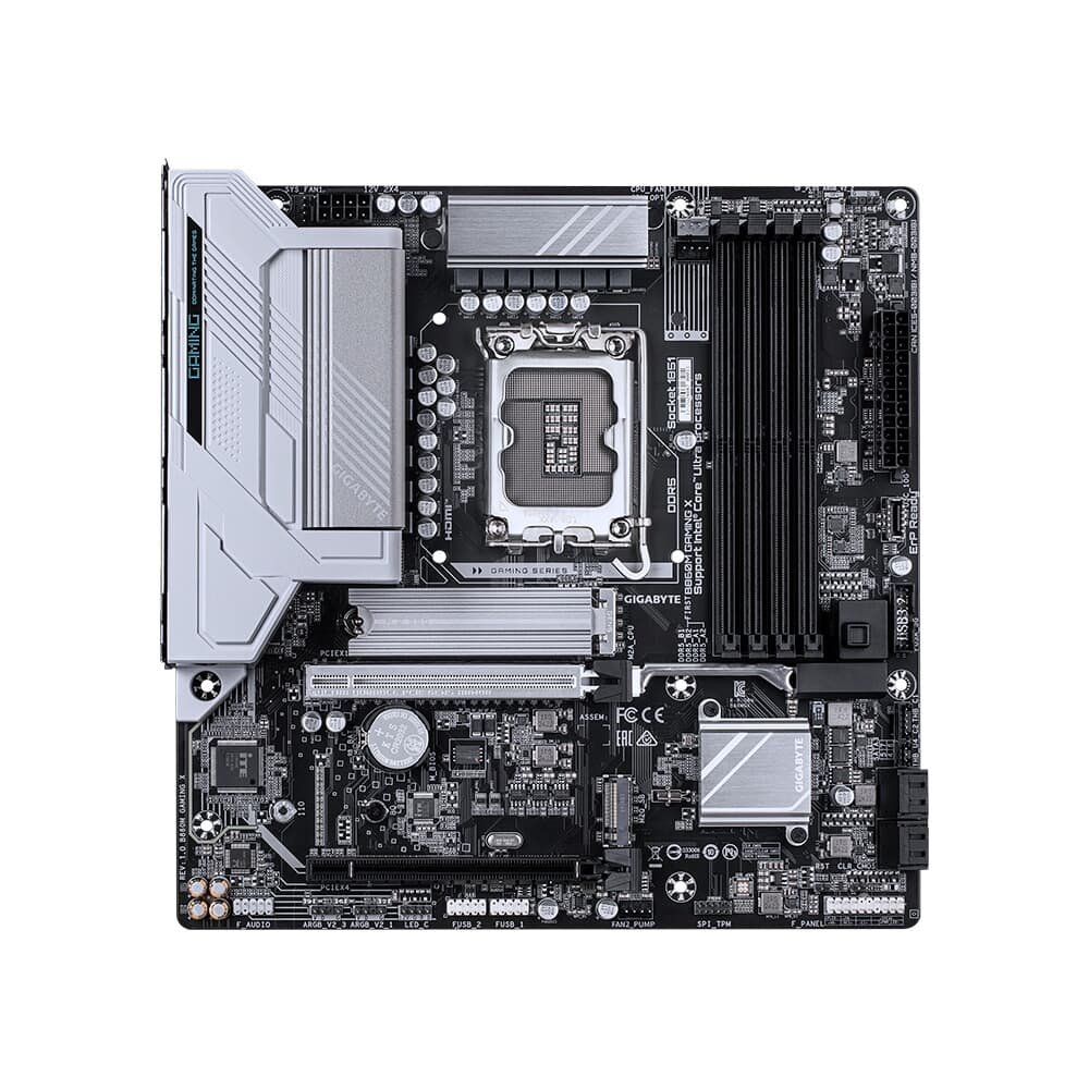 Placa Mãe Gigabyte B860M GAMING X WIFI6E, Intel, Micro ATX, DDR5, RGB, Wi-Fi 6E, Bluetooth, Preto - B86MGM6-00