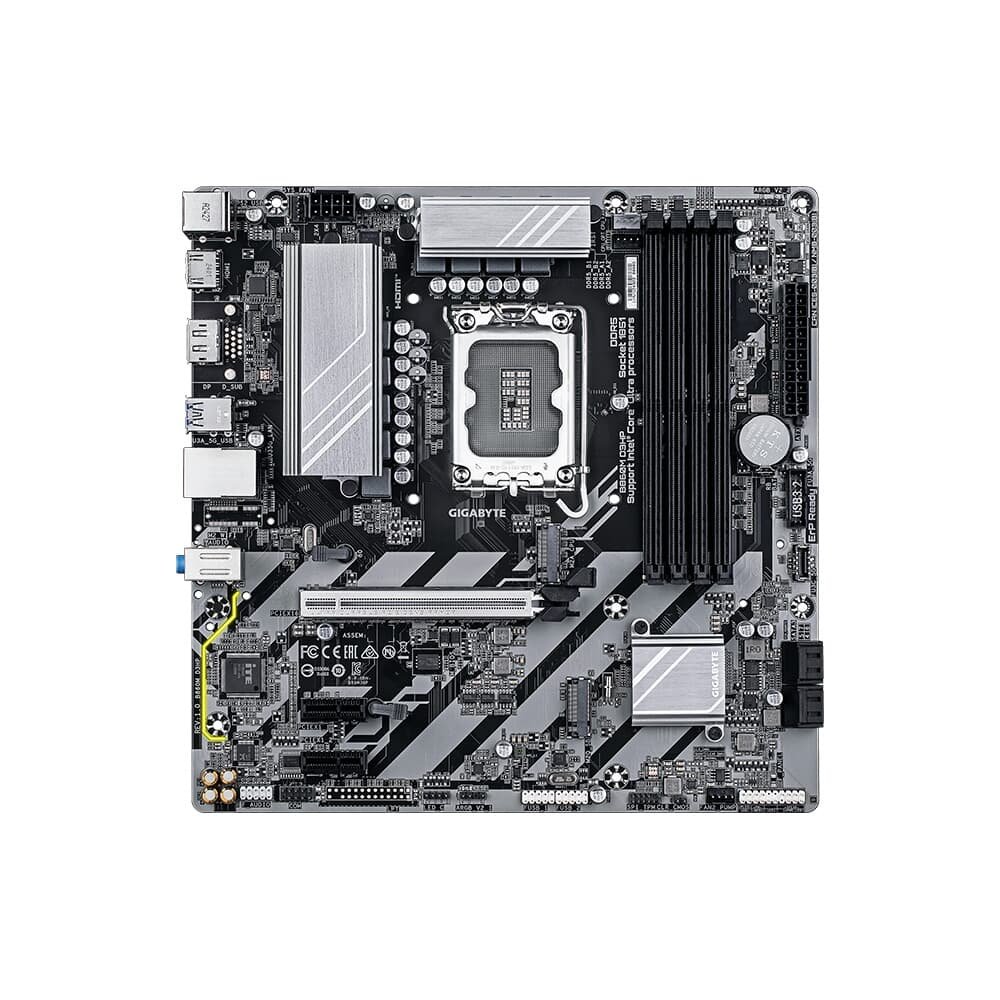 Imagem 2 de 4 do produto Placa Mãe Gigabyte B860M D3HP, Intel LGA 1851, Micro ATX, DDR5, Preto - B86M3HP-00