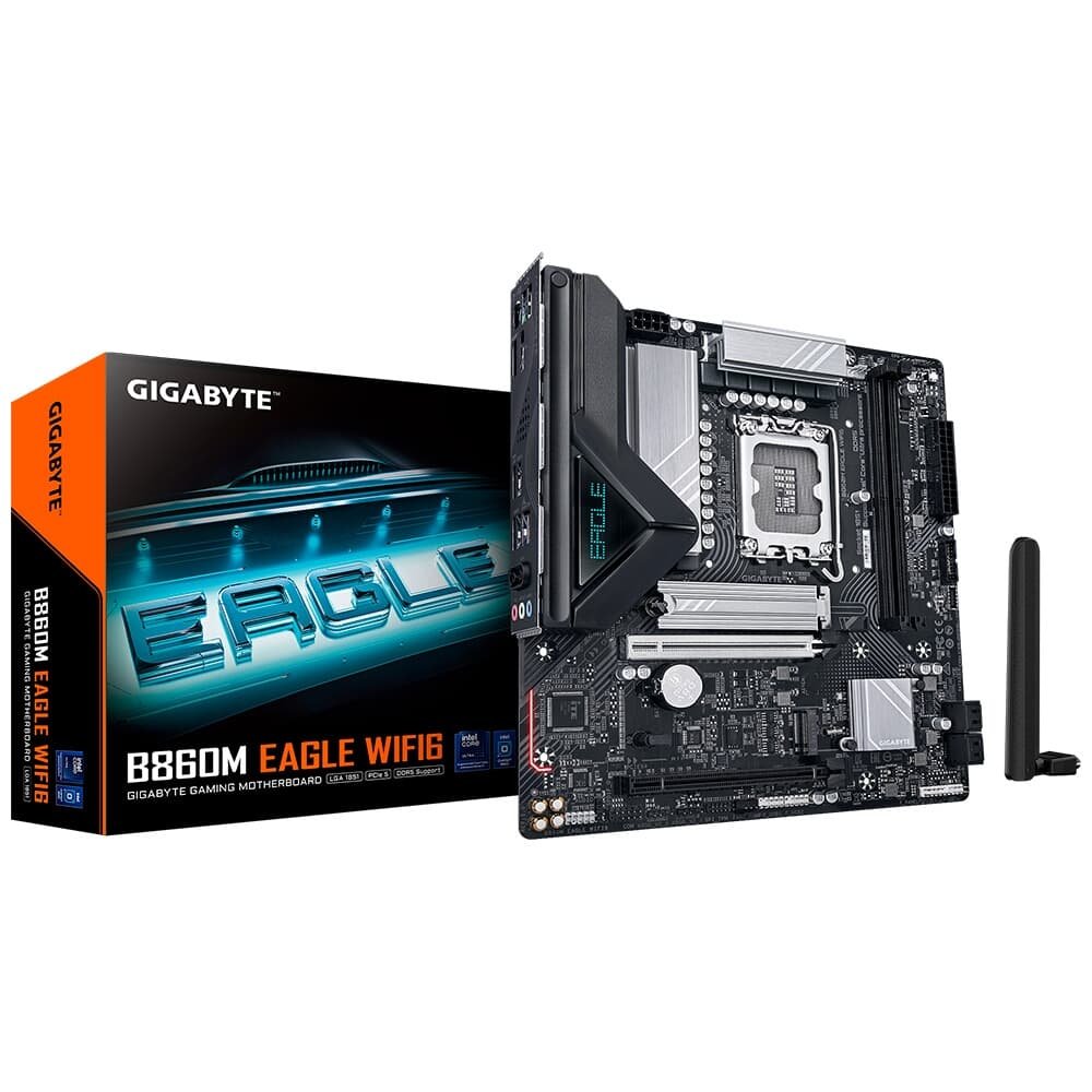 Placa Mãe Gigabyte B860M EAGLE WIFI6, Intel, Micro ATX, DDR5, RGB, Wi-Fi 6, Bluetooth, Preto - B86MEGW-00 4