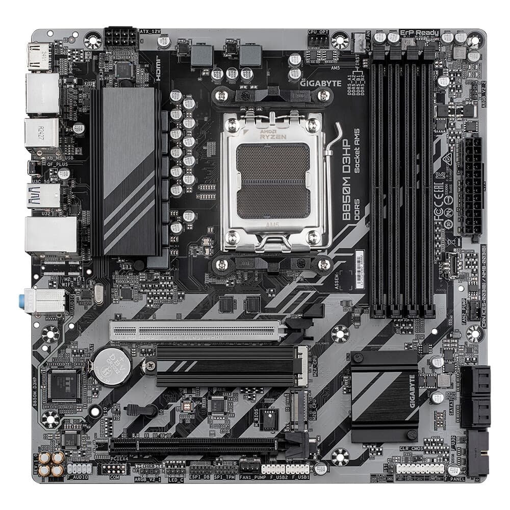 Placa Mãe Gigabyte B850M D3HP, AMD AM5, Micro ATX, DDR5, Preto - B85MHP-00 - view 3